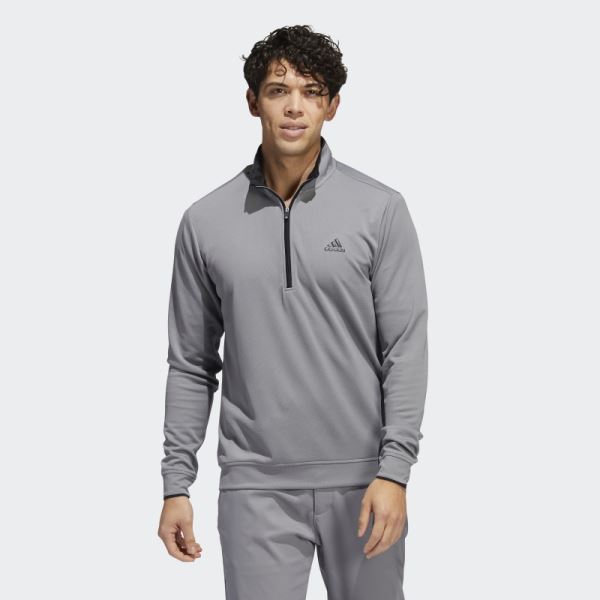 Grey Adidas Quarter-Zip Sweatshirt