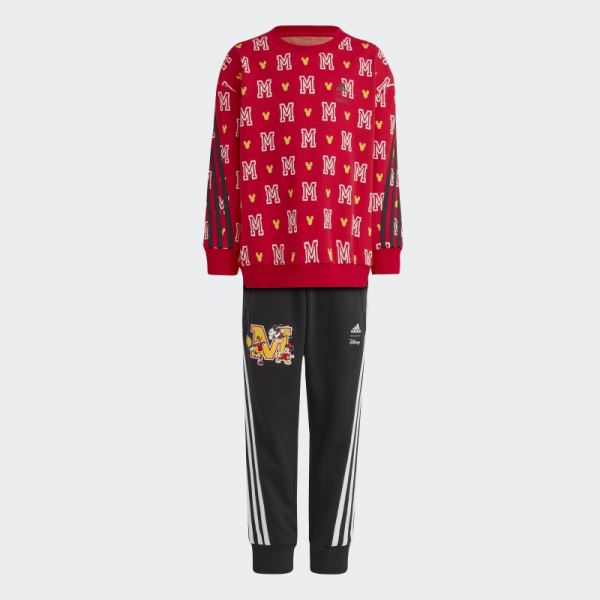 Scarlet Adidas x Disney Mickey Mouse Jogger Track Suit Fashion