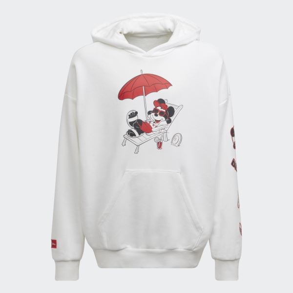 White Disney Mickey and Friends Hoodie Adidas