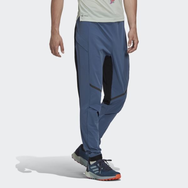 Steel Adidas TERREX Agravic Hybrid Trail-Running Pants