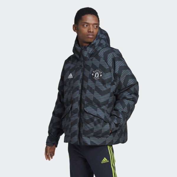 Adidas Manchester United Lifestyler Down Jacket Black