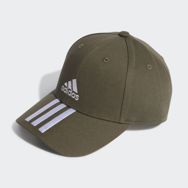 BASEBALL 3-STRIPES TWILL CAP Adidas Olive