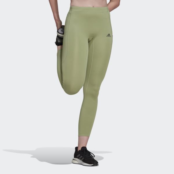 Lime Adidas FastImpact Running 7/8 Leggings