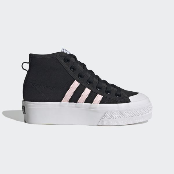 Black Nizza Platform Mid Shoes Adidas