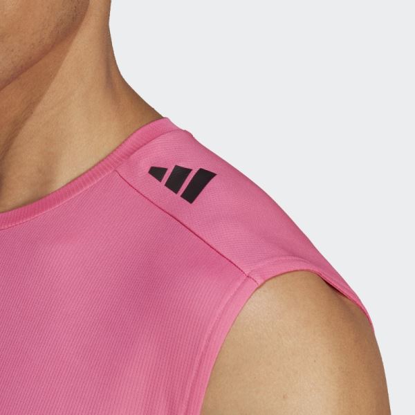 Magenta Adidas Designed for Training Pro Series HIIT Tank Top Curated by Cody Rigsby