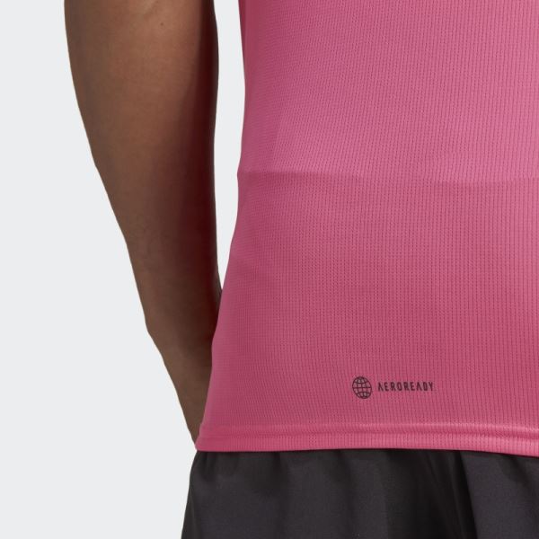 Magenta Adidas Designed for Training Pro Series HIIT Tank Top Curated by Cody Rigsby