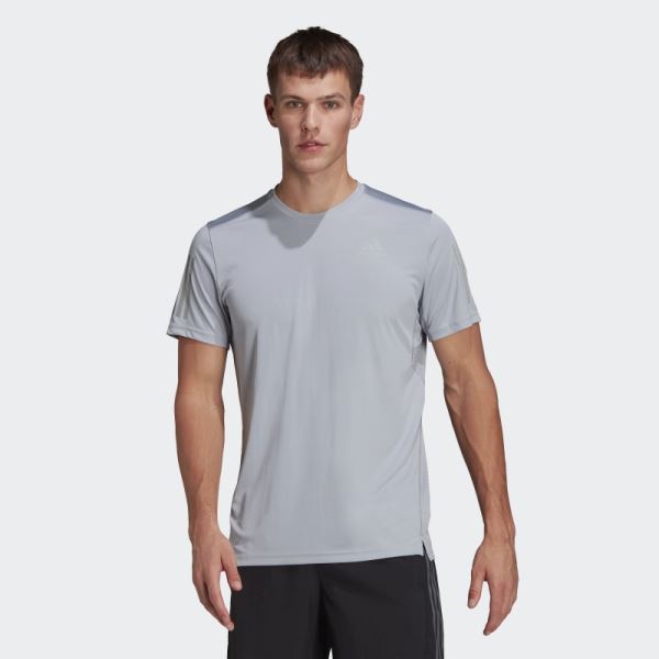 Silver Adidas Own the Run Tee