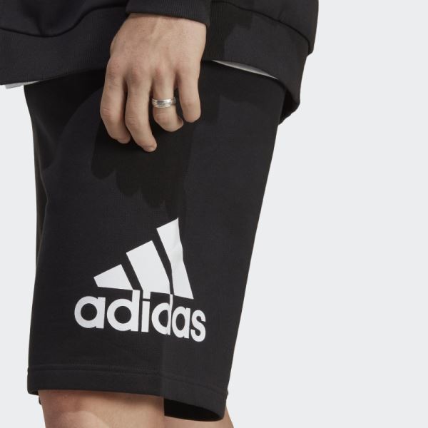 Essentials Big Logo French Terry Shorts Adidas Black