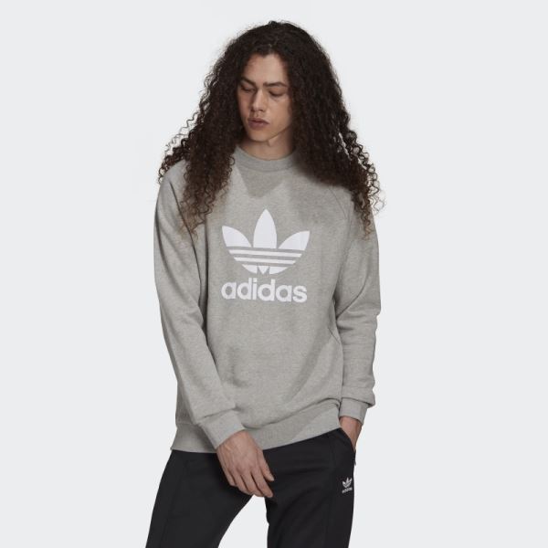 Adicolor Classics Trefoil Crewneck Sweatshirt Medium Grey Adidas