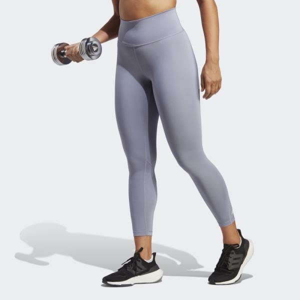 Optime Training 7/8 Leggings Silver Violet Adidas