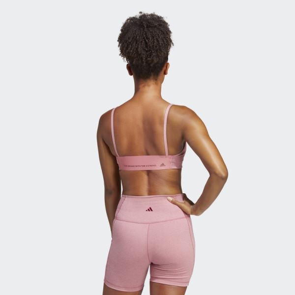 Adidas Yoga Studio Light-Support Bra Pink Mel