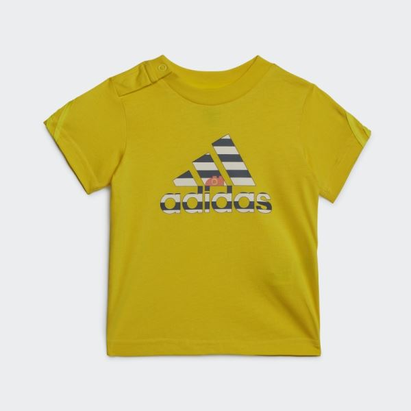 Yellow Adidas x Classic LEGO Tee and Pants Set Hot