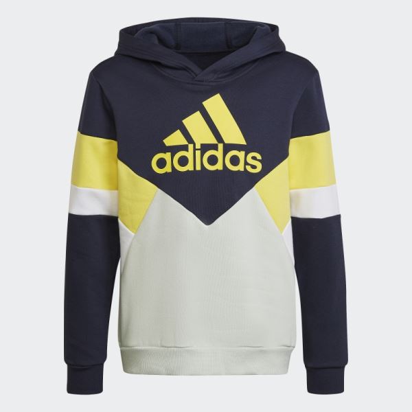 Colorblock Fleece Hoodie Ink Adidas