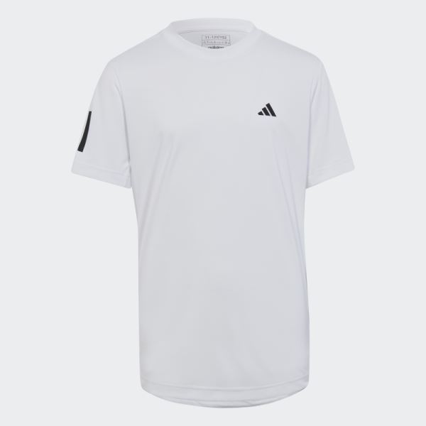 Hot Adidas Club Tennis 3-Stripes Tee White