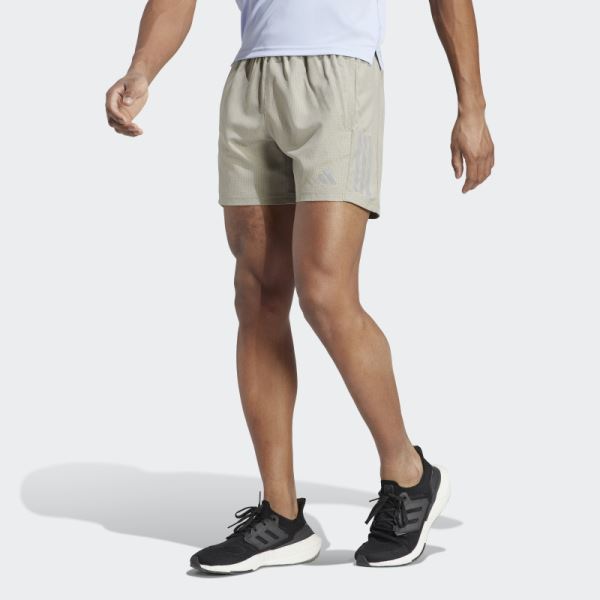 Own the Run Heather Shorts Adidas Silver Pebble Mel