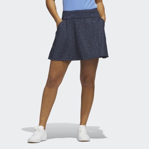 Adidas Printed 16-Inch Golf Skort Navy