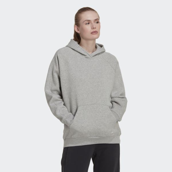 ALL SZN Fleece Boyfriend Hoodie Medium Grey Adidas