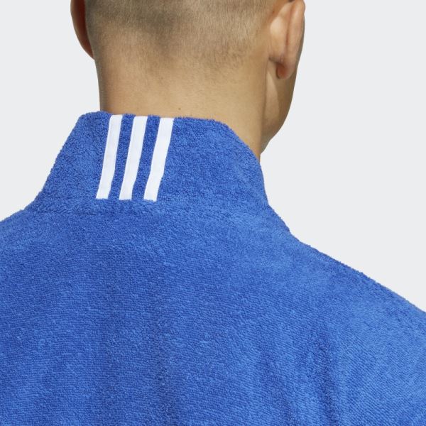 Adidas Cotton Dressing Gown Blue