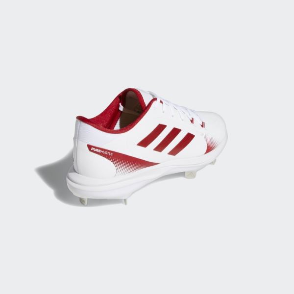 White PureHustle 2.0 Cleats Adidas