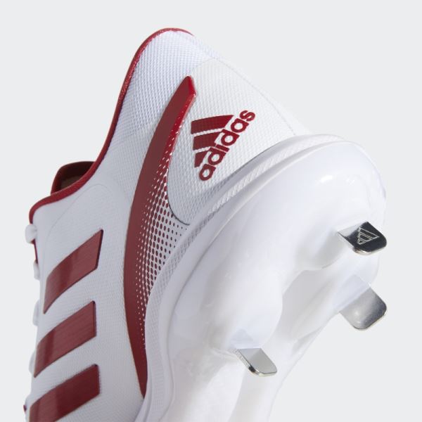 White PureHustle 2.0 Cleats Adidas