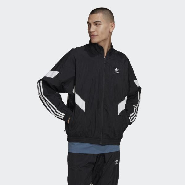 Black Adidas Rekive Track Top Fashion