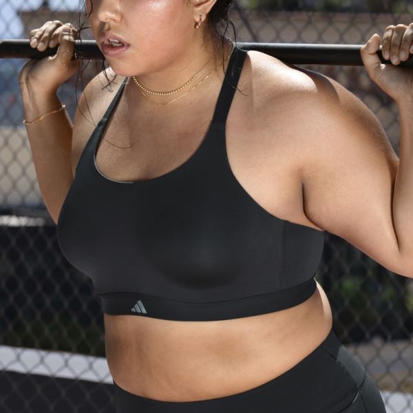 Adidas TLRD Impact Luxe Training High-Support Bra (Plus Size) Black