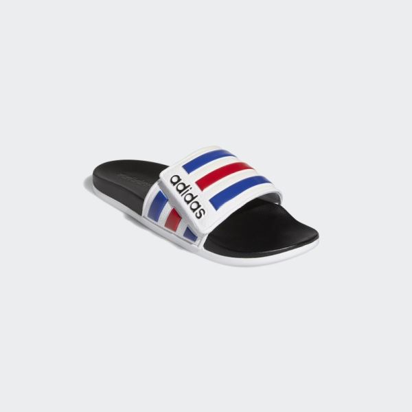 Adilette Comfort Adjustable Slides White Adidas