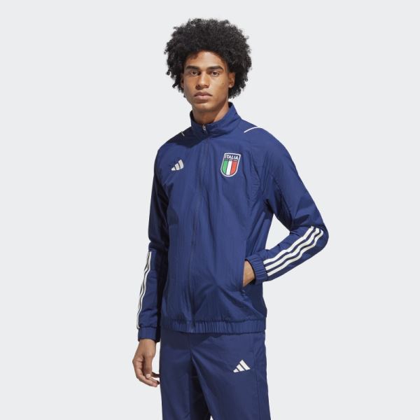 Adidas Dark Blue Italy Tiro 23 Presentation Jacket