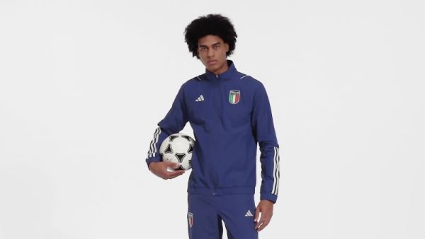 Adidas Dark Blue Italy Tiro 23 Presentation Jacket