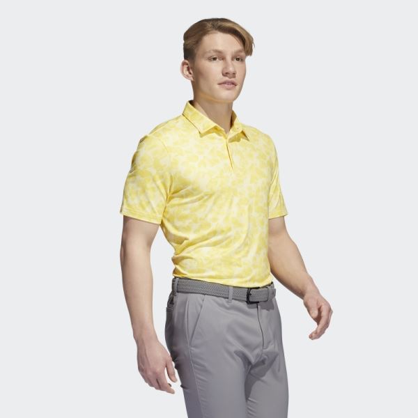 Yellow Prisma-Print Polo Shirt Adidas