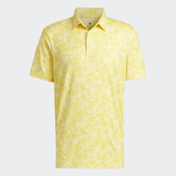 Yellow Prisma-Print Polo Shirt Adidas