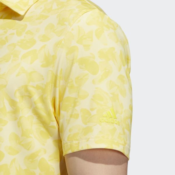 Yellow Prisma-Print Polo Shirt Adidas