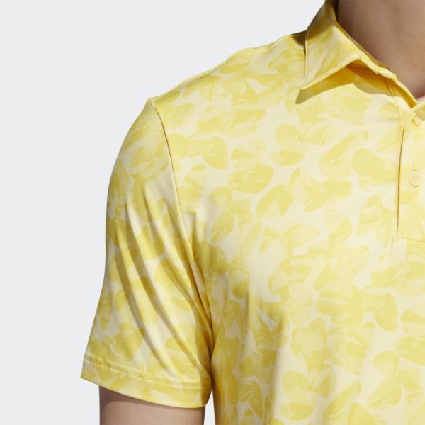 Yellow Prisma-Print Polo Shirt Adidas