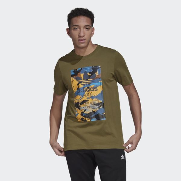 Graphic Camo Tee Adidas Olive