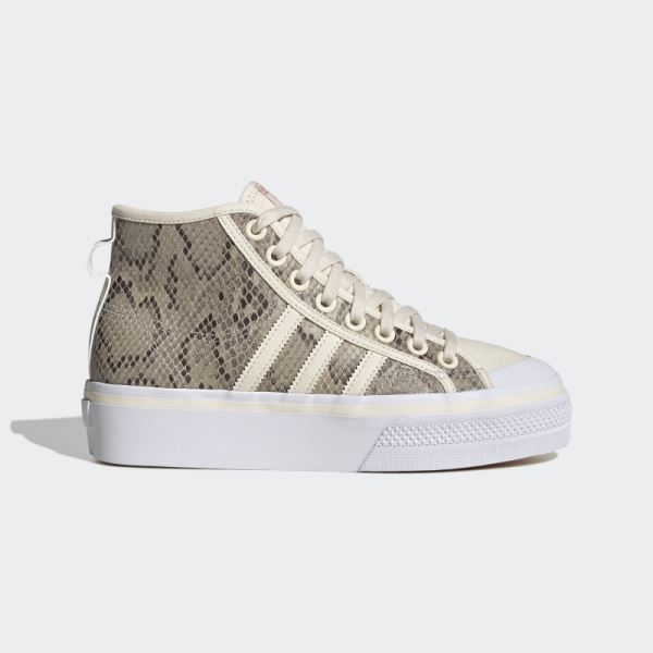 Nizza Platform Mid Shoes White Adidas