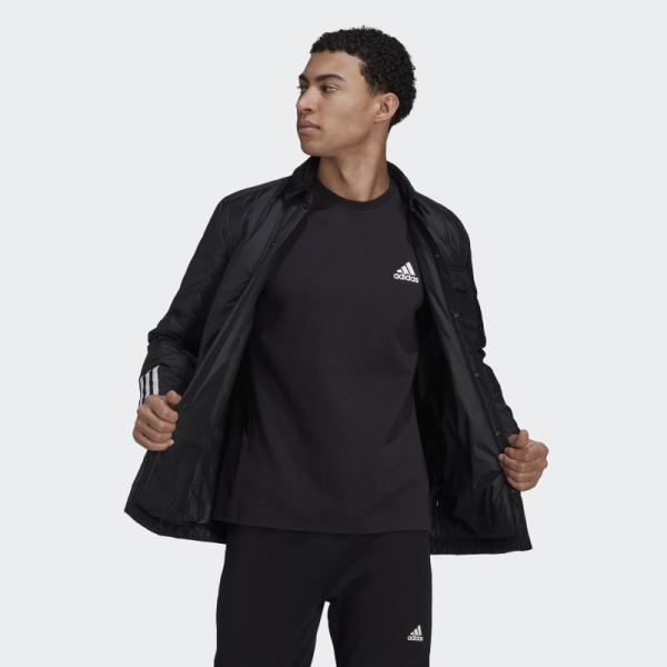 Black Adidas Itavic 3-Stripes Lite Shirt Jacket