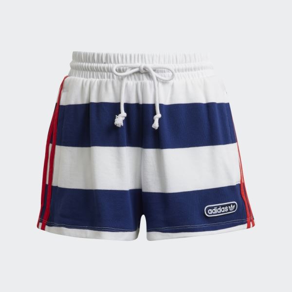 Mid Waist Striped Shorts Night Sky Adidas