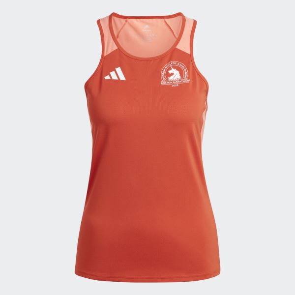 Boston Marathon 2023 Running Tank Top Adidas Red