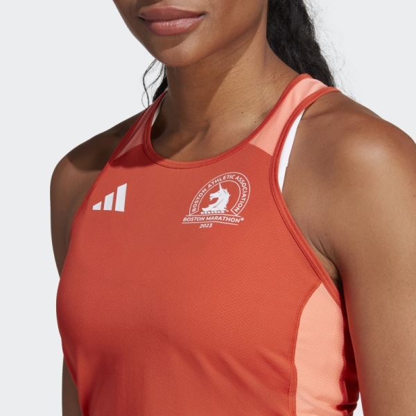 Boston Marathon 2023 Running Tank Top Adidas Red