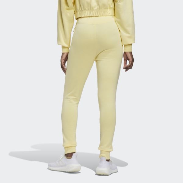 Yellow Adidas Studio Lounge High-Waist Pants