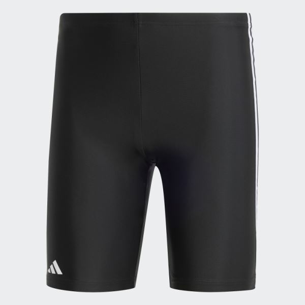 Black Adidas Classic 3-Stripes Swim Jammers