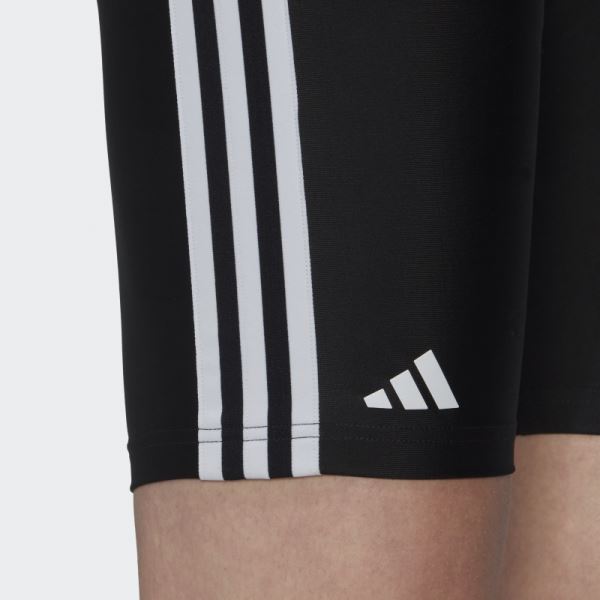 Black Adidas Classic 3-Stripes Swim Jammers