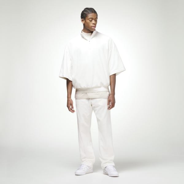 Adidas Basketball White Velour Pants Hot