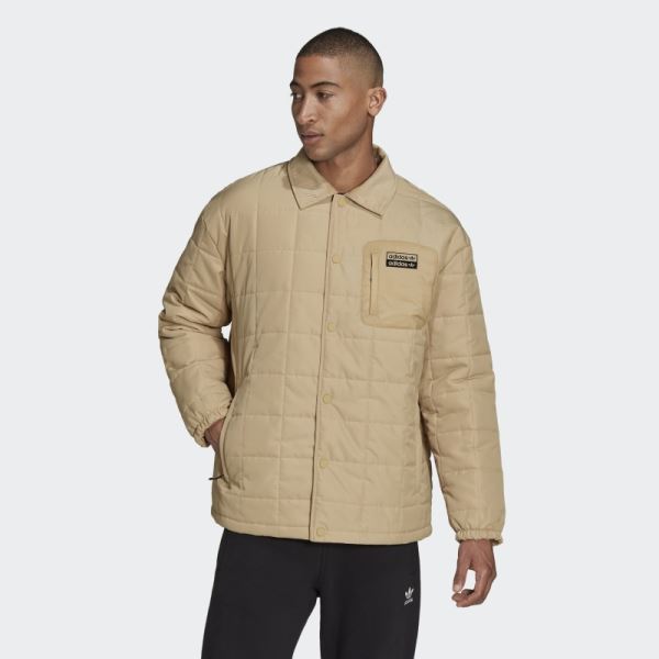 R.Y.V. Padded Coach Jacket Adidas Beige Tone