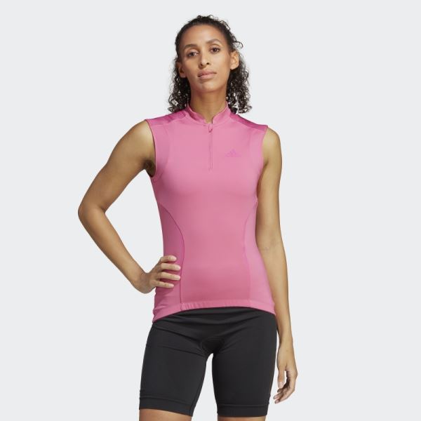 Fuchsia The Sleeveless Cycling Top Adidas