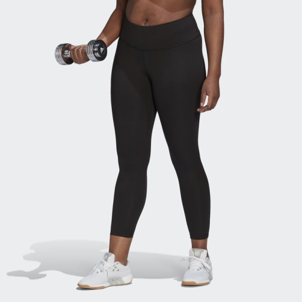 Adidas Optime Training Leggings (Plus Size) Black