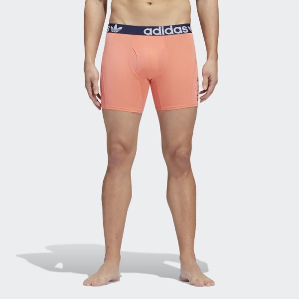 Adidas Trefoil Boxer Briefs 2 Pairs Coral