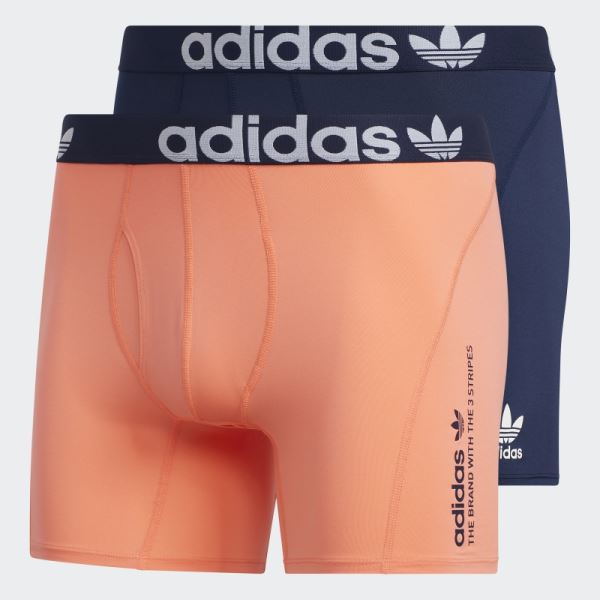 Adidas Trefoil Boxer Briefs 2 Pairs Coral