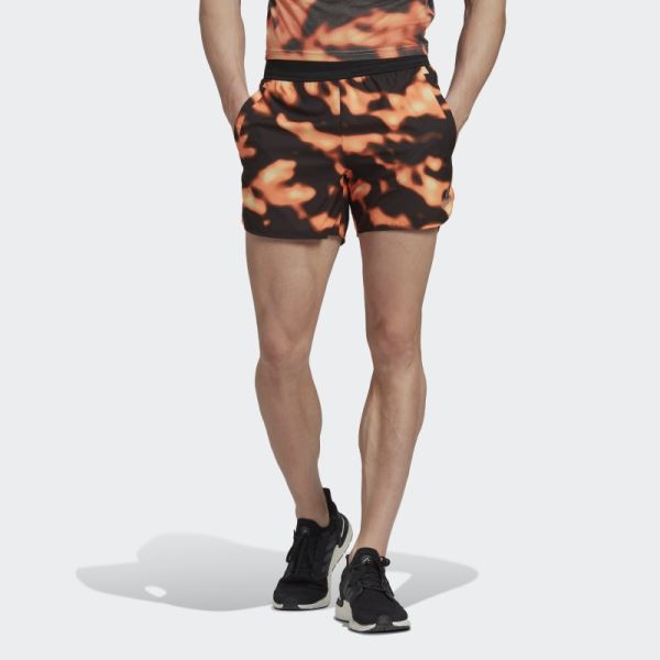 Adidas Multicolor Run Icons Logo Graphic AOP Shorts