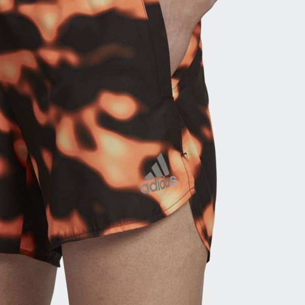 Adidas Multicolor Run Icons Logo Graphic AOP Shorts